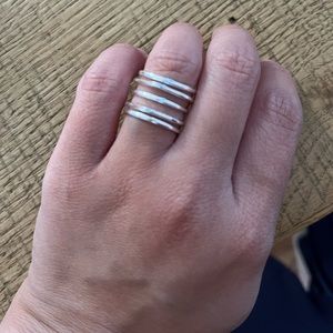 Stella Dot Silver Ring sz 6